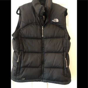 North Face Women’s 700 Black Vest; L, gently worn
